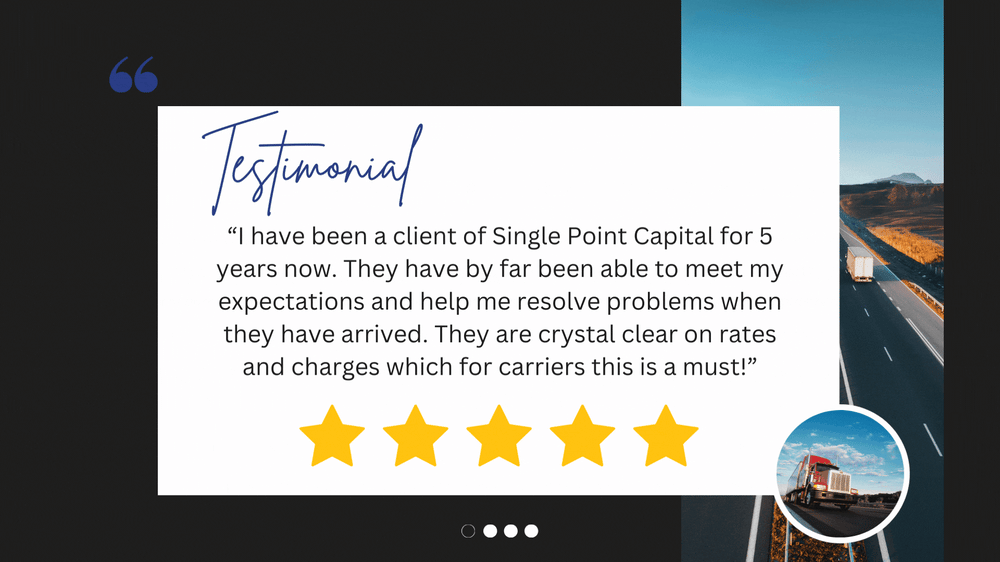 I have been a client of Single Point Capital for 5 years now. They have by far been able to meet my expectations and help me resolve problems when they have arrived. They are crystal clear on rate-2
